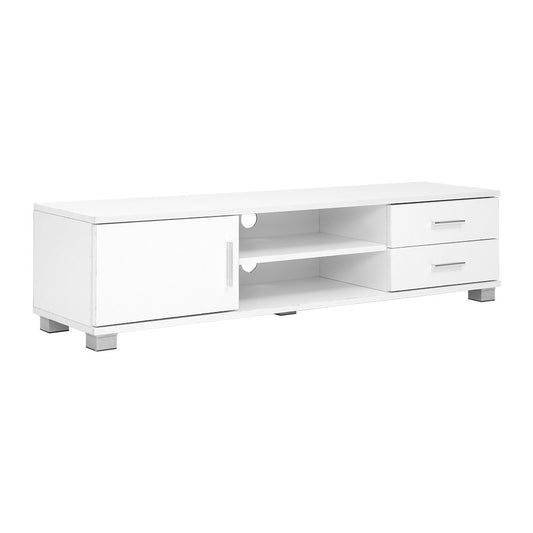 120cm TV Stand Entertainment Unit Storage Cabinet Drawers Shelf White - image1