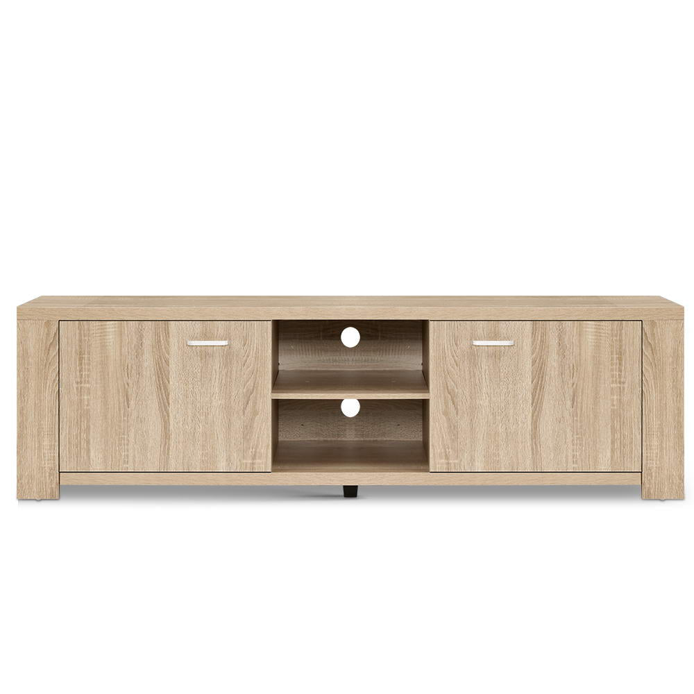 TV Cabinet Entertainment Unit TV Stand Display Shelf Storage Cabinet Wooden - image3