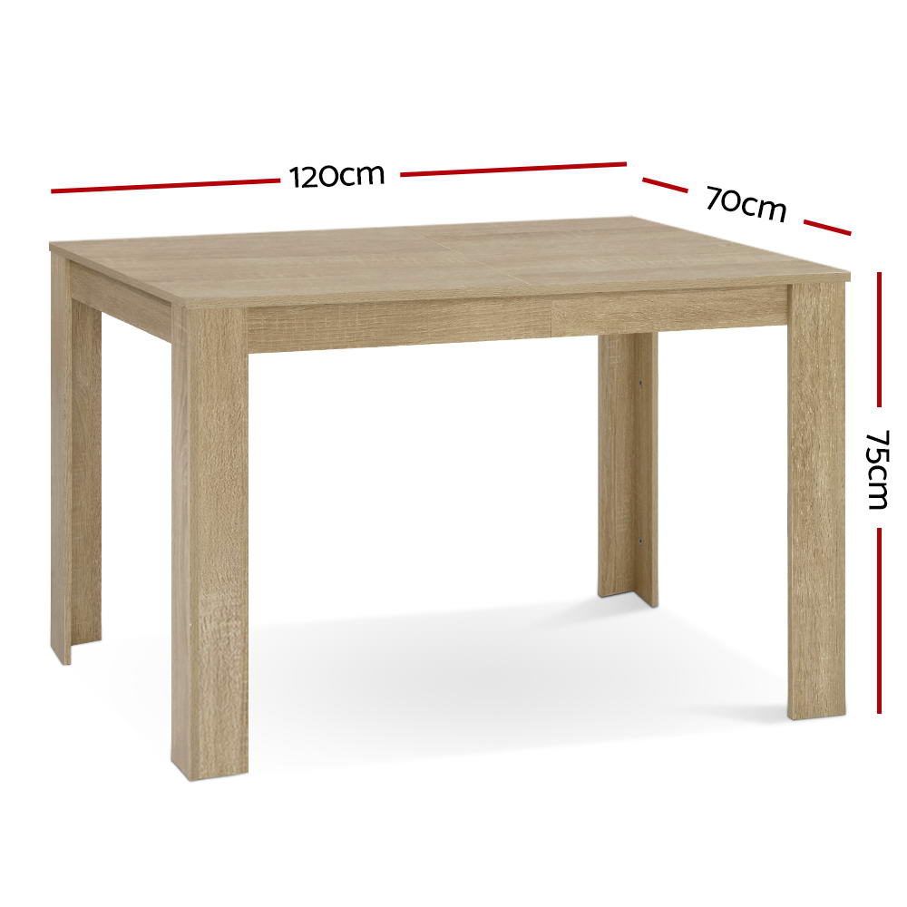 Dining Table 4 Seater Wooden Kitchen Tables Oak 120cm Cafe Restaurant - image2