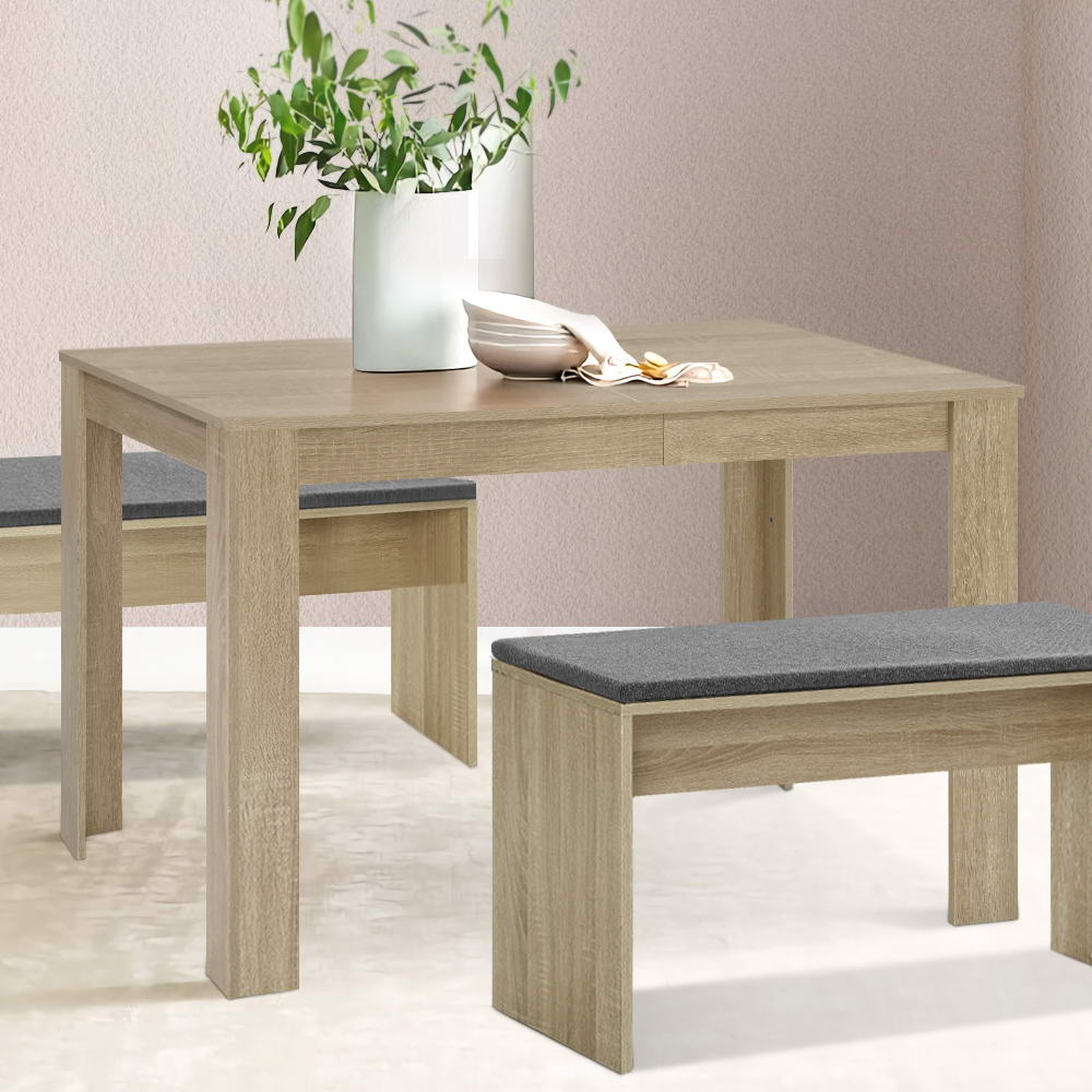 Dining Table 4 Seater Wooden Kitchen Tables Oak 120cm Cafe Restaurant - image7