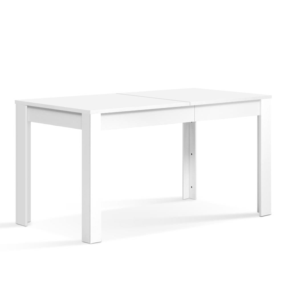 Dining Table 4 Seater Wooden Kitchen Tables White 120cm Cafe Restaurant - image1