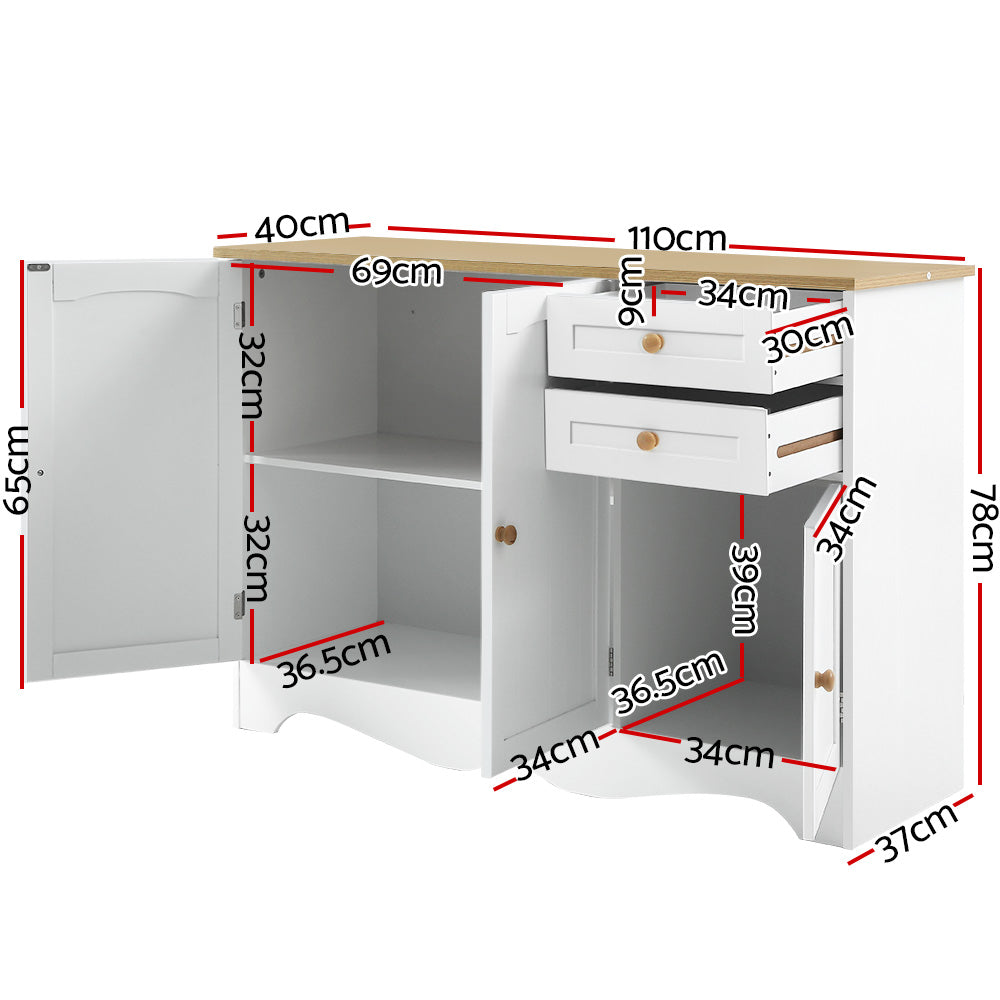 Buffet Sideboard Storage Cabinet Kitchen Cupboard Drawer Table Hallway - image2