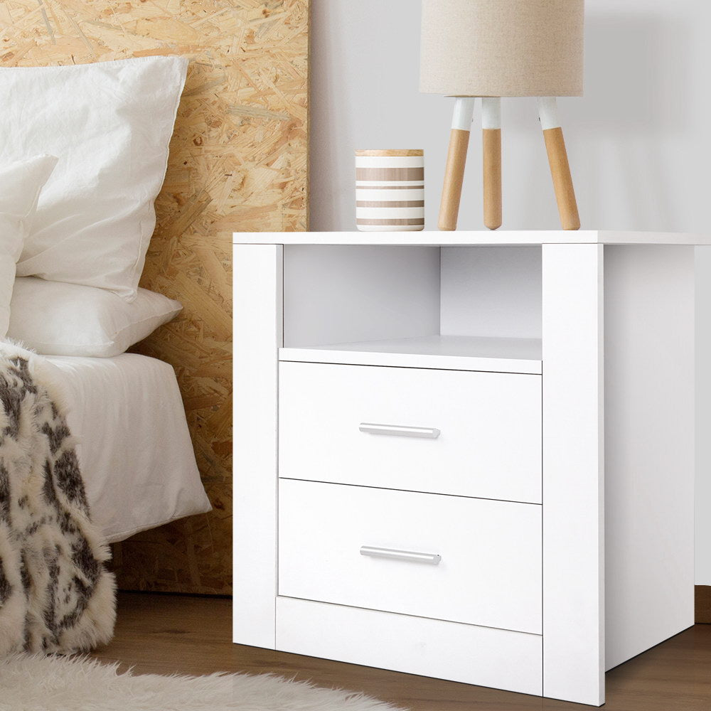 Bedside Tables Drawers Storage Cabinet Drawers Side Table White - image7