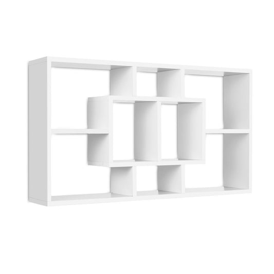 Floating Wall Shelf DIY Mount Storage Bookshelf Display Rack White - image1