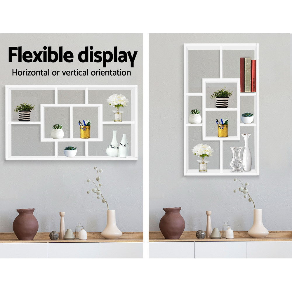 Floating Wall Shelf DIY Mount Storage Bookshelf Display Rack White - image4