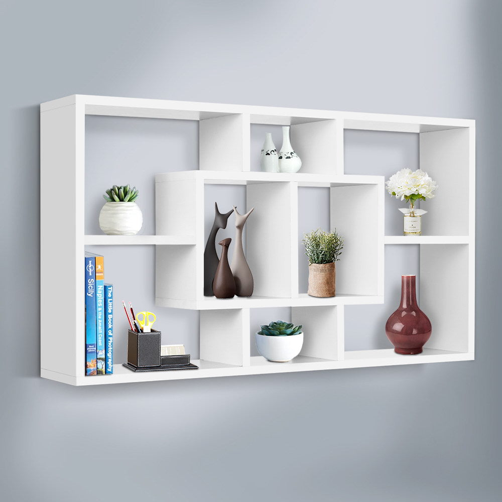 Floating Wall Shelf DIY Mount Storage Bookshelf Display Rack White - image7