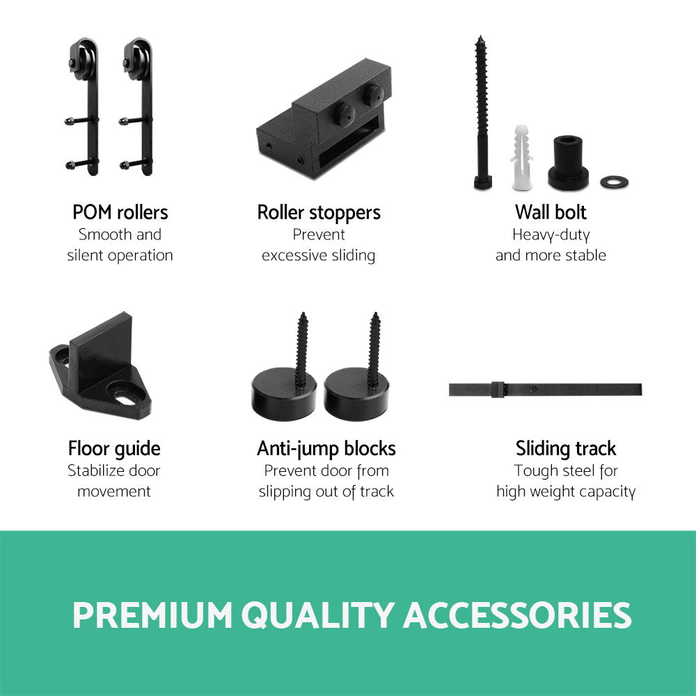 Sliding Barn Door Hardware - Black - image5