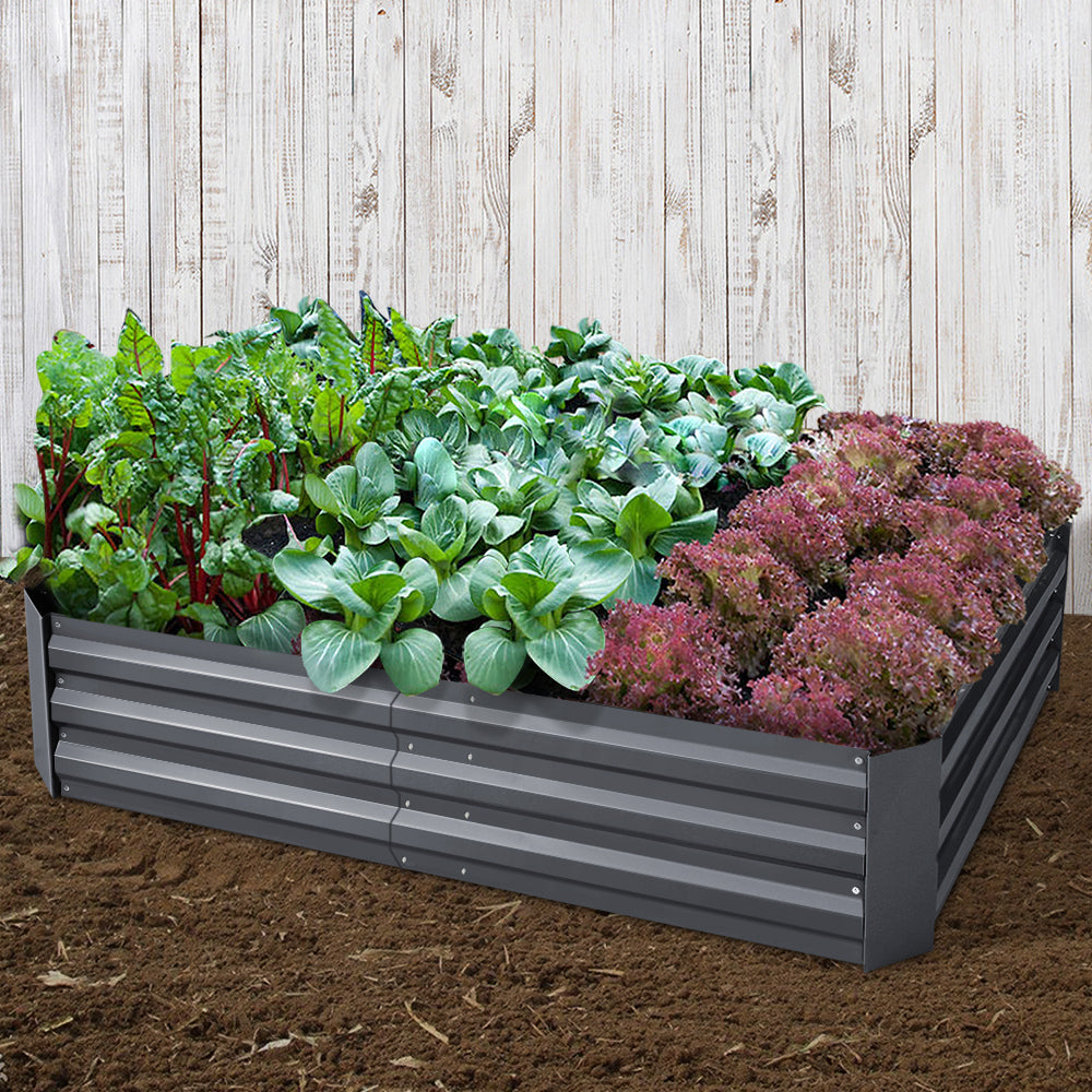 150 x 90cm Galvanised Steel Garden Bed - Aliminium Grey - image7