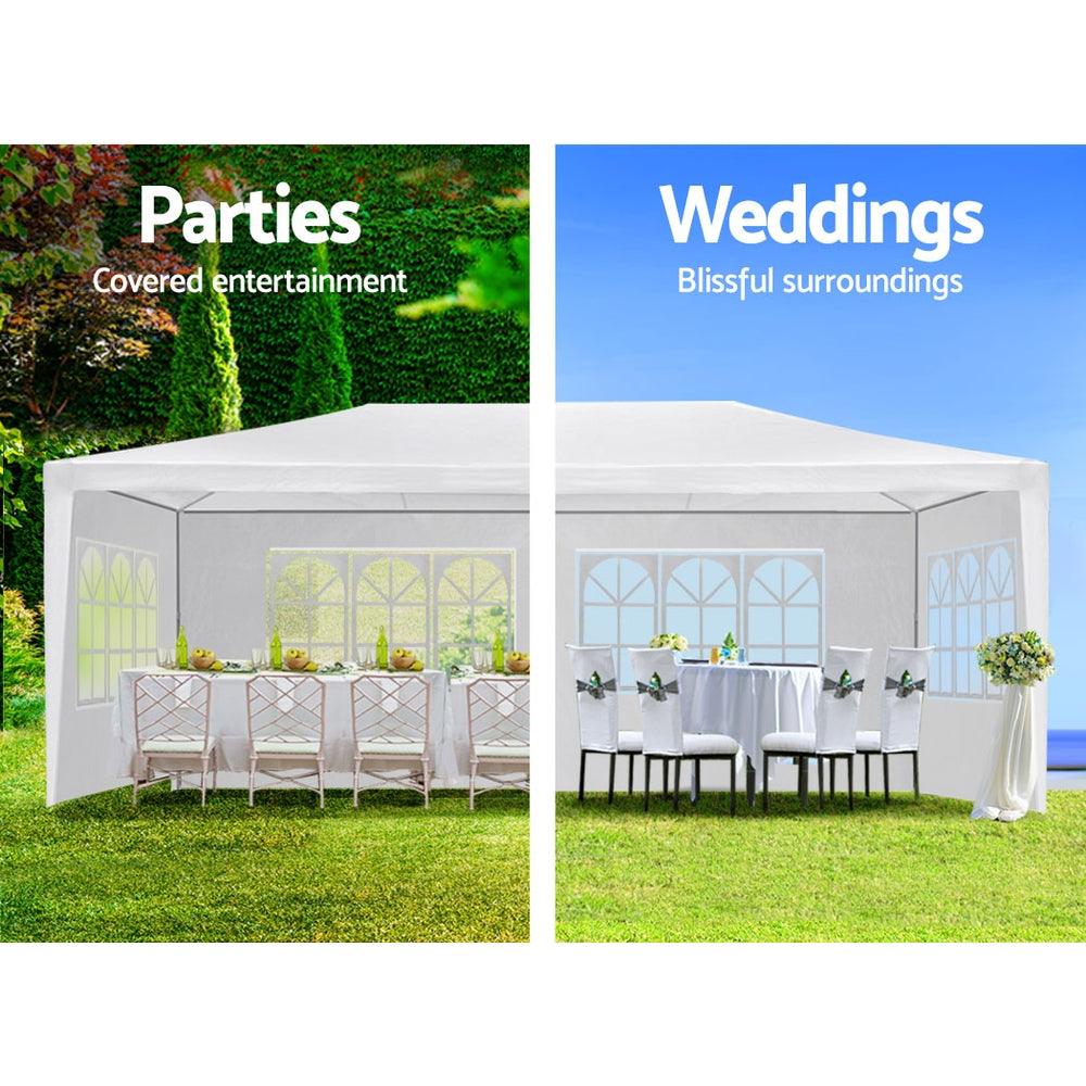 Gazebo 3x6 Outdoor Marquee Side Wall Party Wedding Tent Camping White - image4