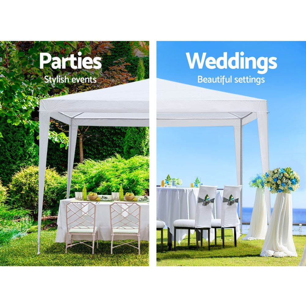 Wedding Gazebo Outdoor Marquee Party Tent Event Canopy Camping 3x3 White - image4