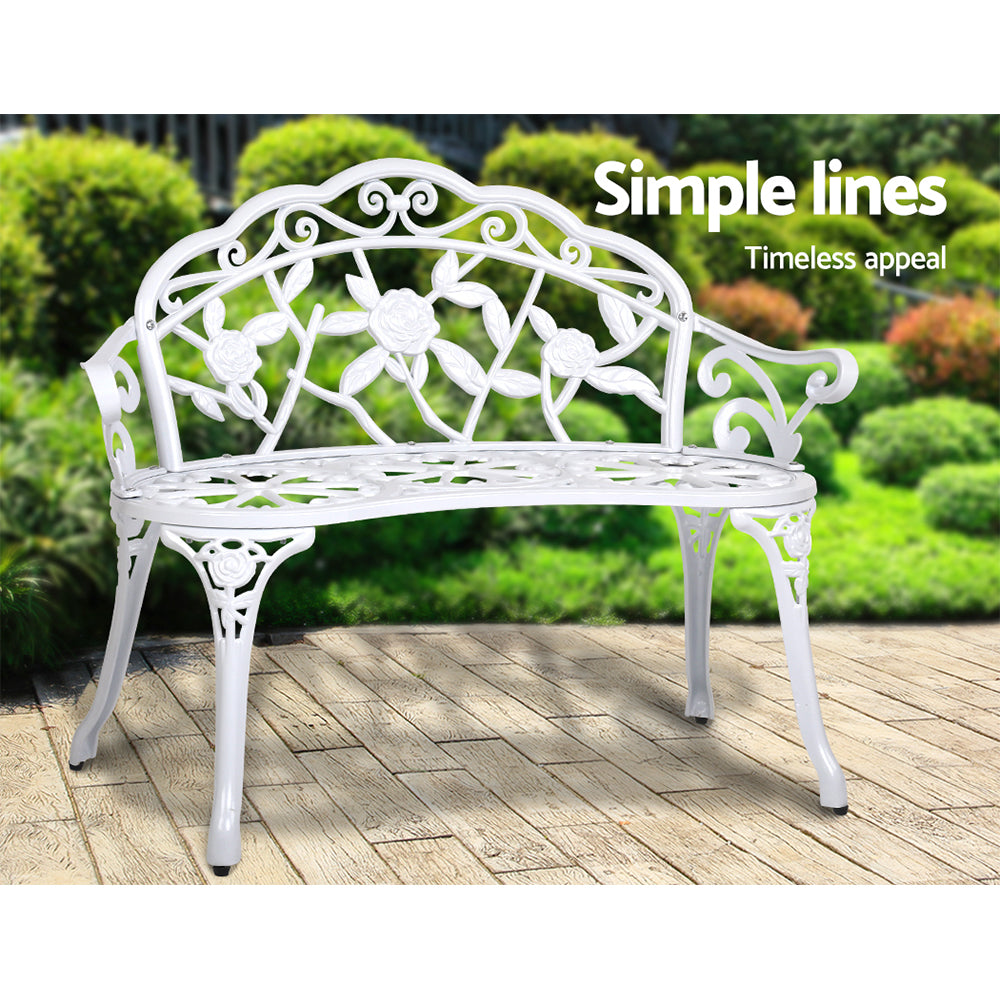 Victorian Garden Bench ‚Äì White - image4