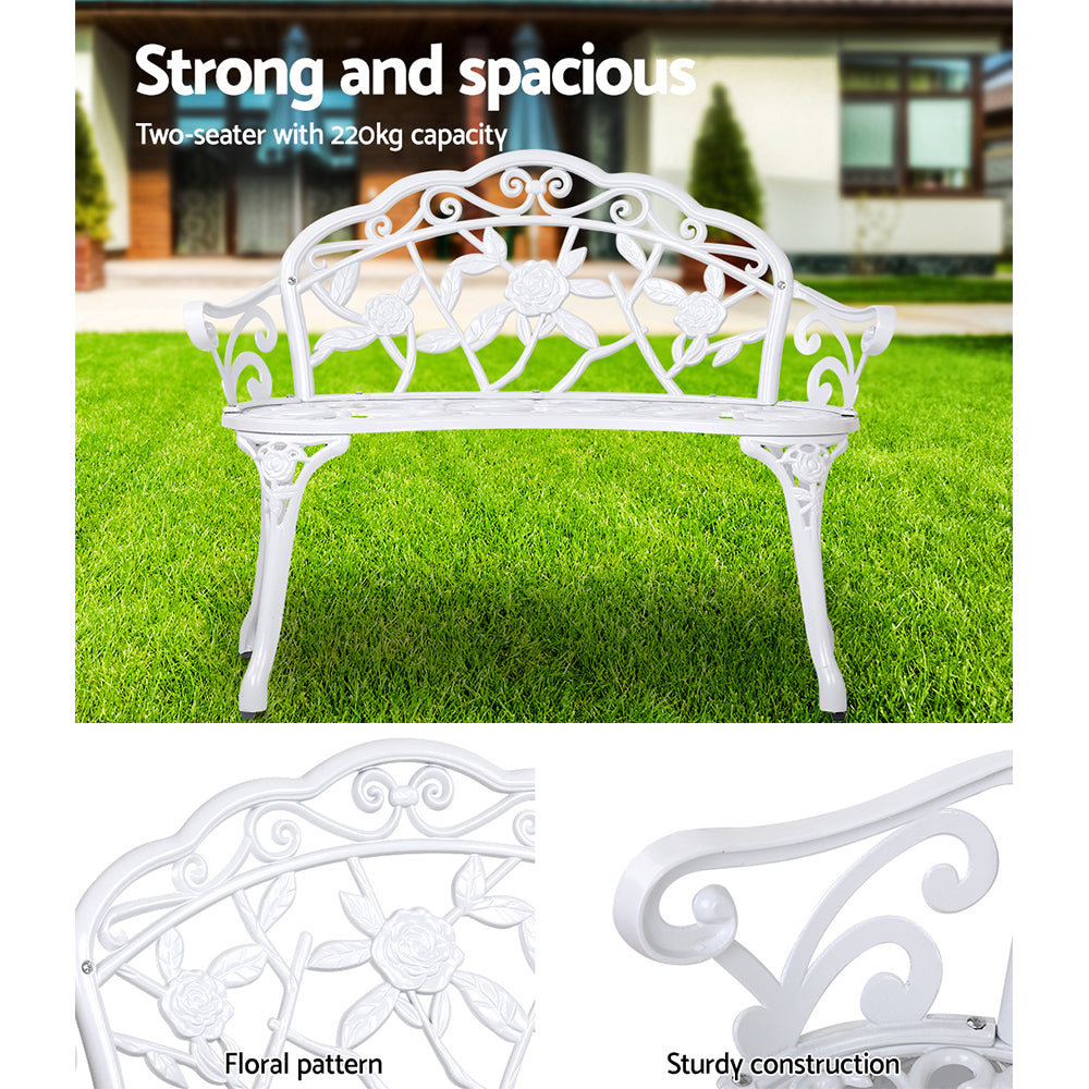 Victorian Garden Bench ‚Äì White - image5