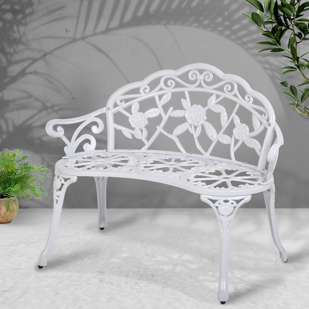 Victorian Garden Bench ‚Äì White - image7