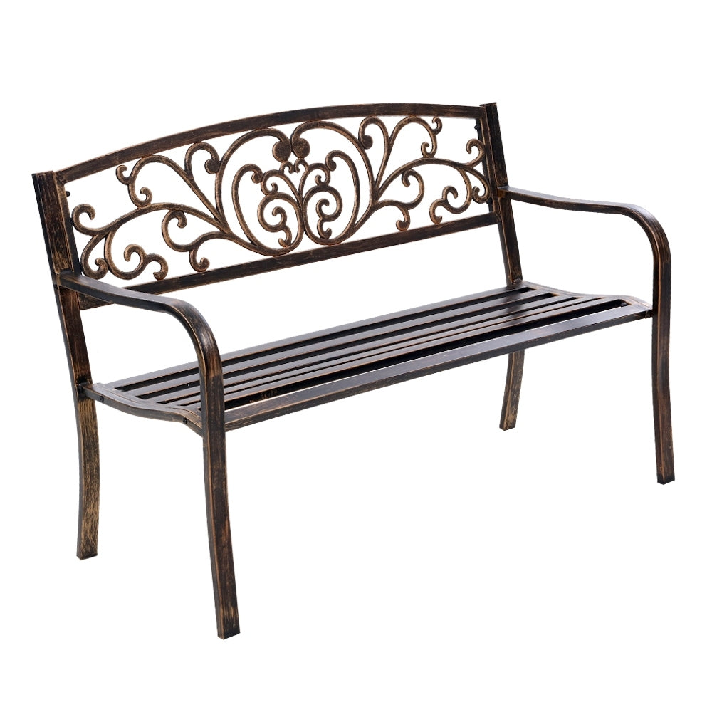 Cast Iron Garden Bench - Bronze - image1