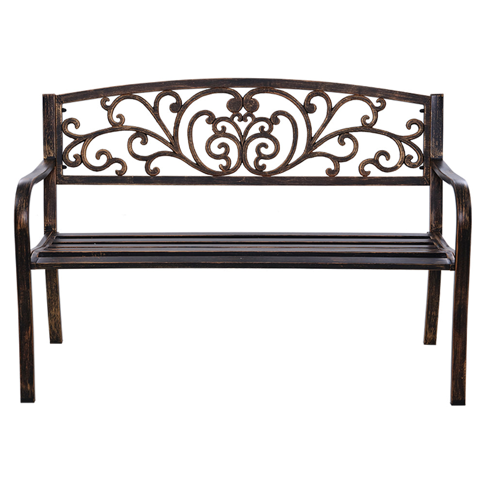 Cast Iron Garden Bench - Bronze - image3