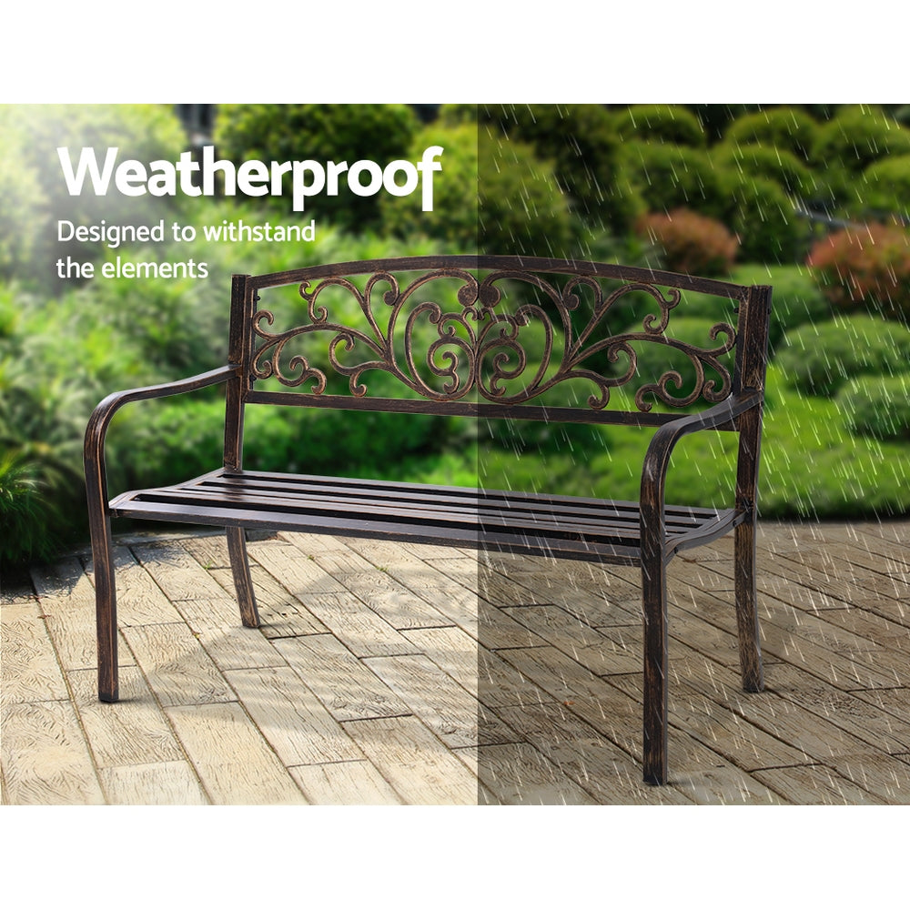 Cast Iron Garden Bench - Bronze - image6