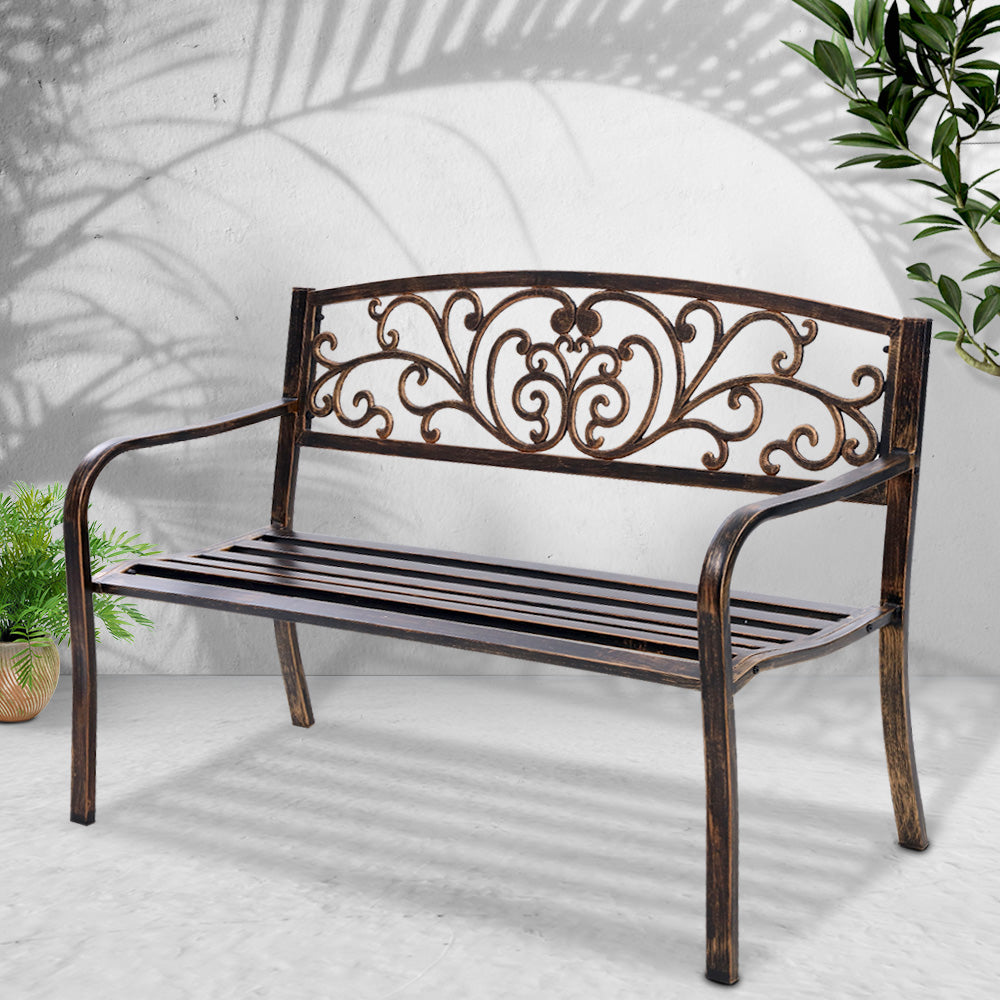 Cast Iron Garden Bench - Bronze - image7