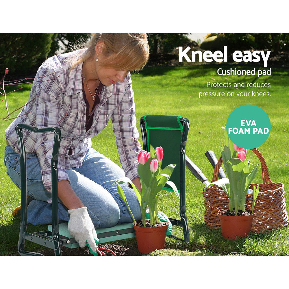 Garden Kneeler Seat Outdoor Bench Knee Pad Foldable - image3