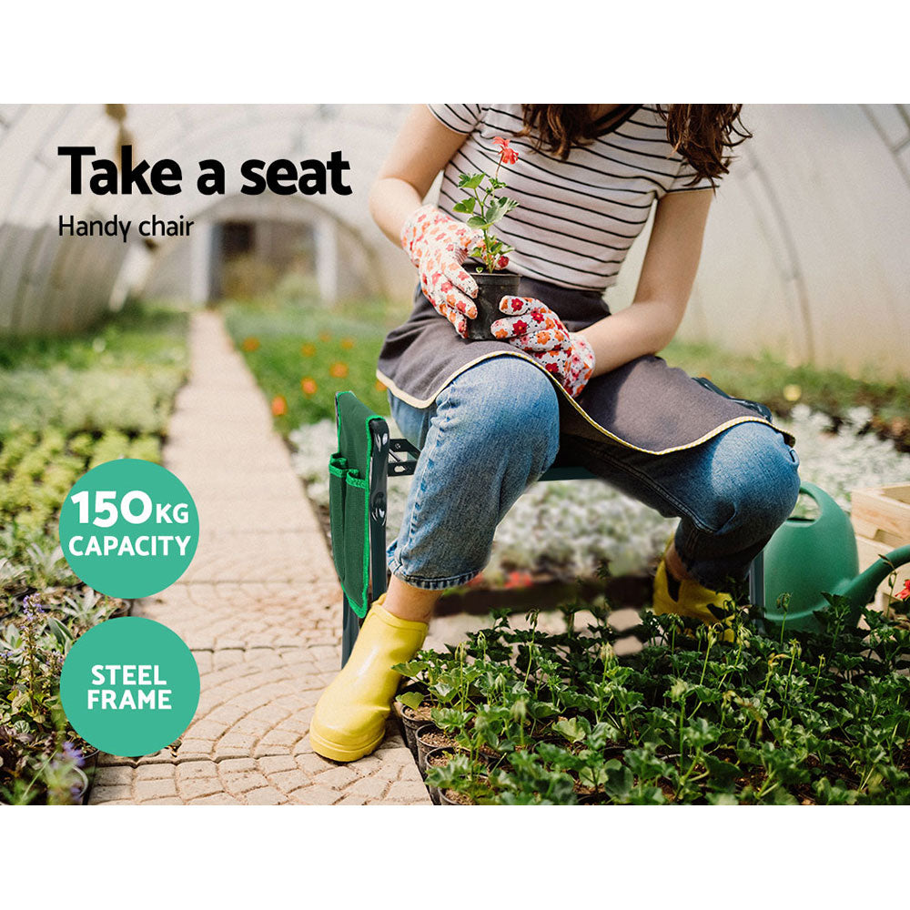 Garden Kneeler Seat Outdoor Bench Knee Pad Foldable - image4