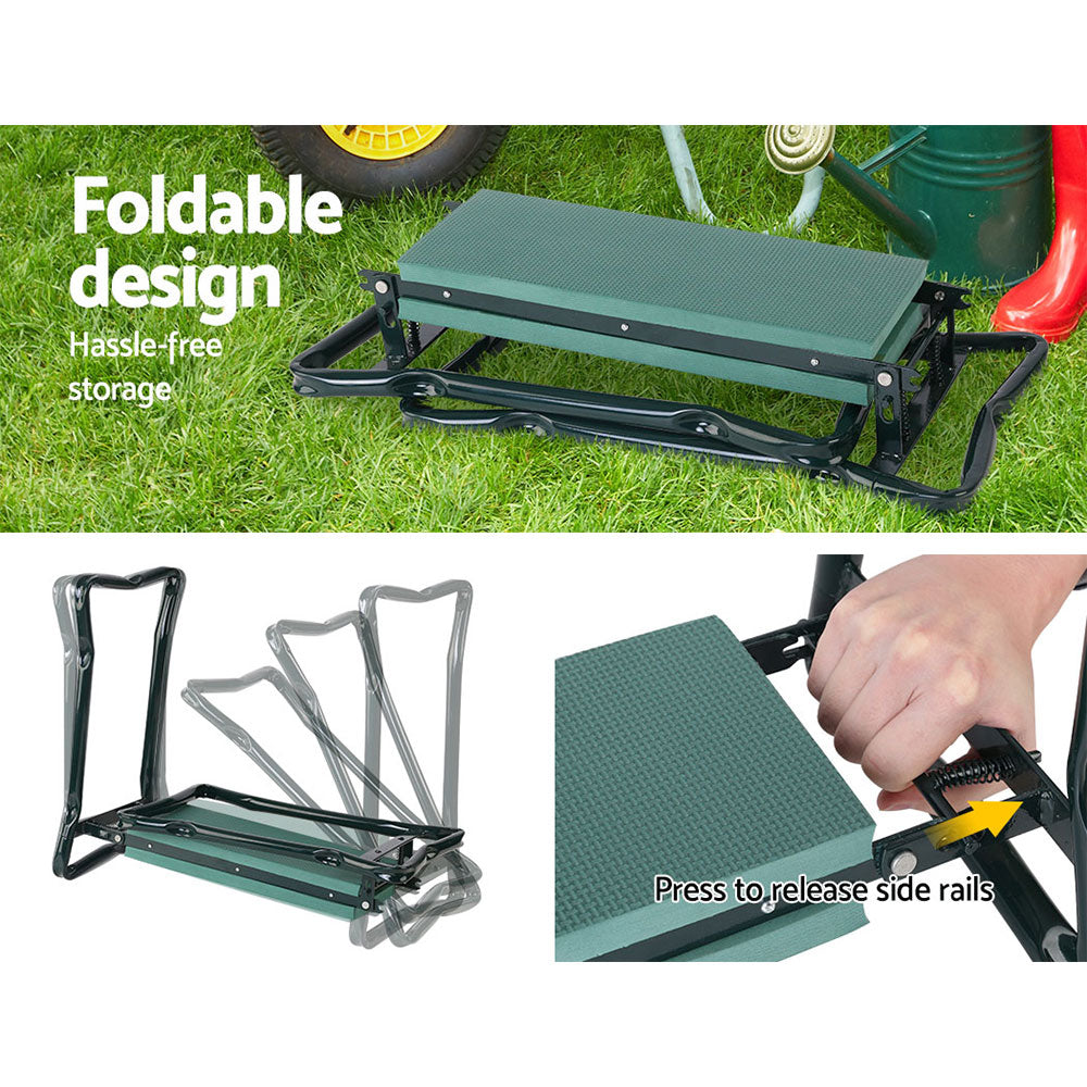 Garden Kneeler Seat Outdoor Bench Knee Pad Foldable - image6