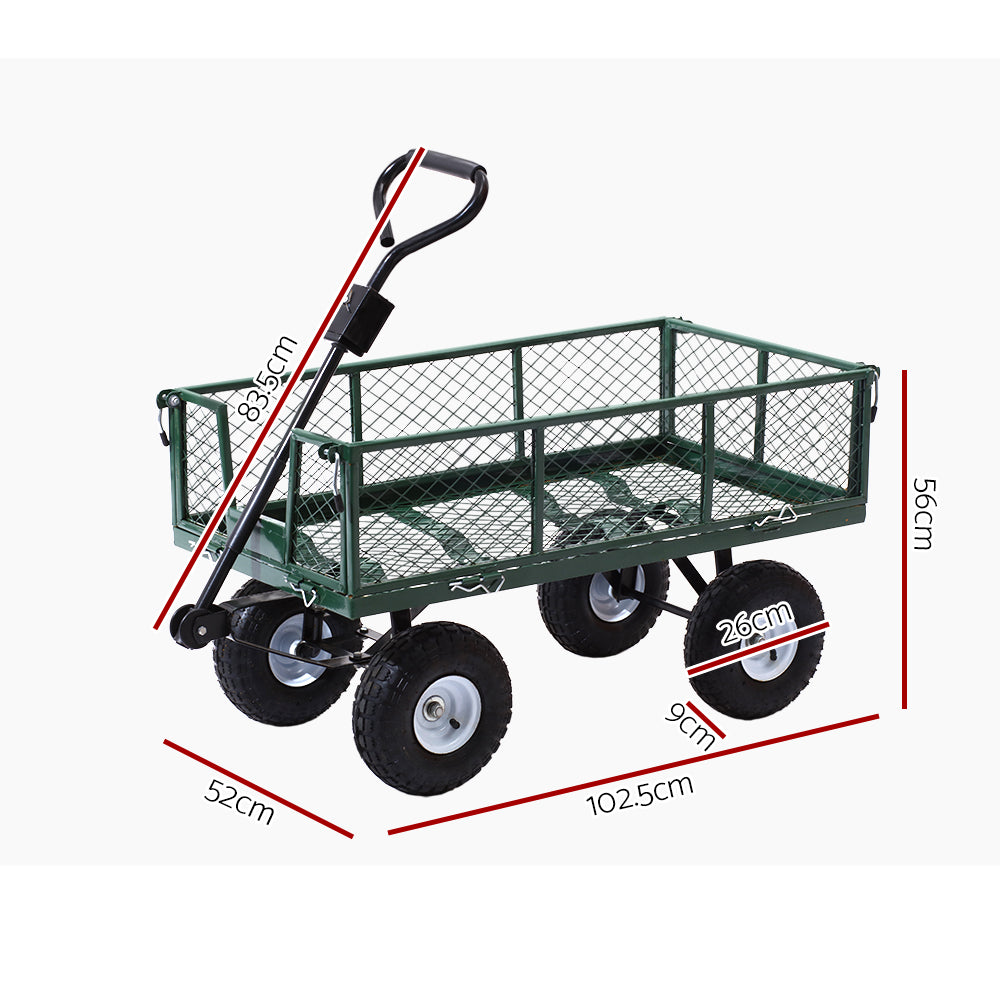 Mesh Garden Steel Cart - Green - image2