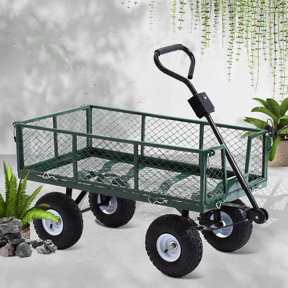 Mesh Garden Steel Cart - Green - image7