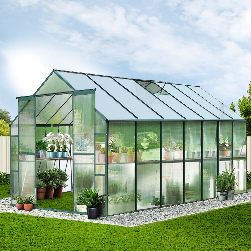 Aluminium Greenhouse Green House Garden Polycarbonate 4.43X2.44M - image8