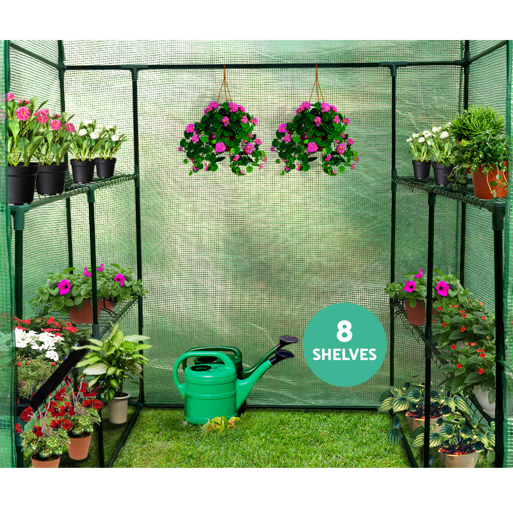Greenhouse Green House Tunnel 1.4MX1.55M Garden Shed Storage Plant - image5