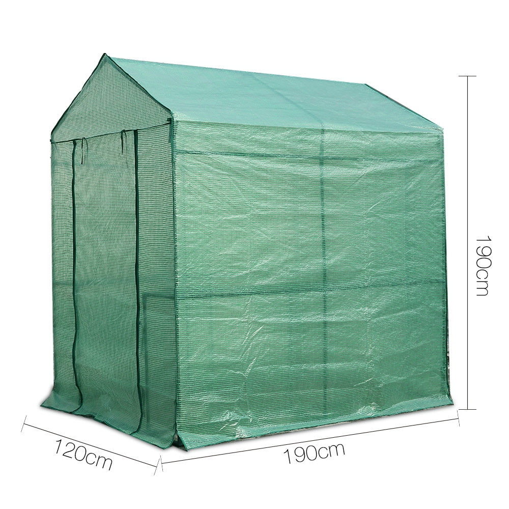 Greenhouse Garden Shed Green House 1.9X1.2M Storage Plant Lawn - image2