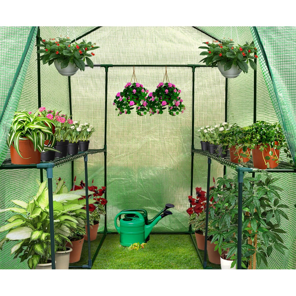 Greenhouse Garden Shed Green House 1.9X1.2M Storage Plant Lawn - image4