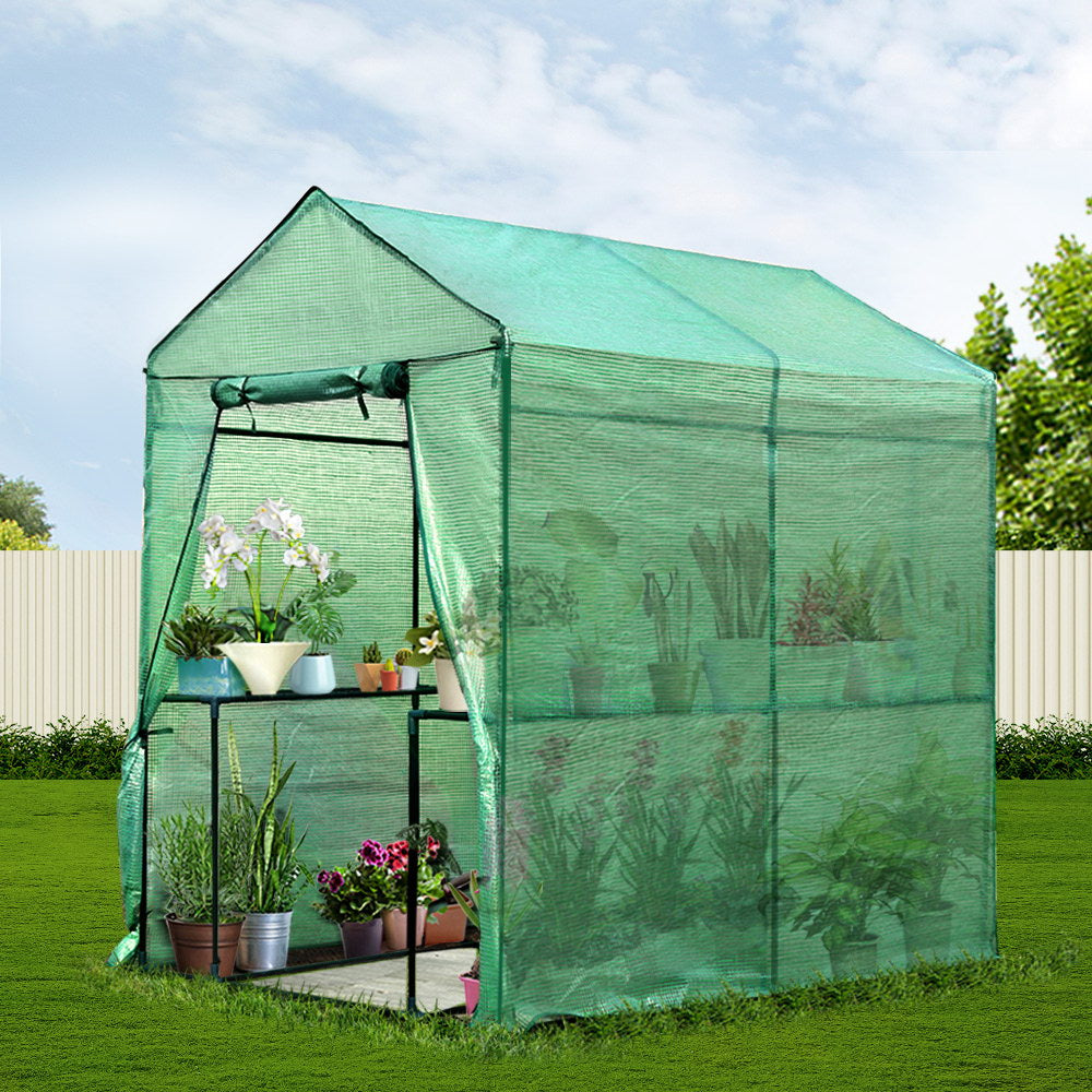 Greenhouse Garden Shed Green House 1.9X1.2M Storage Plant Lawn - image7