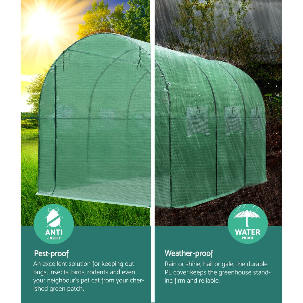 Greenhouse Garden Shed Green House 3X2X2M Greenhouses Storage Lawn - image4