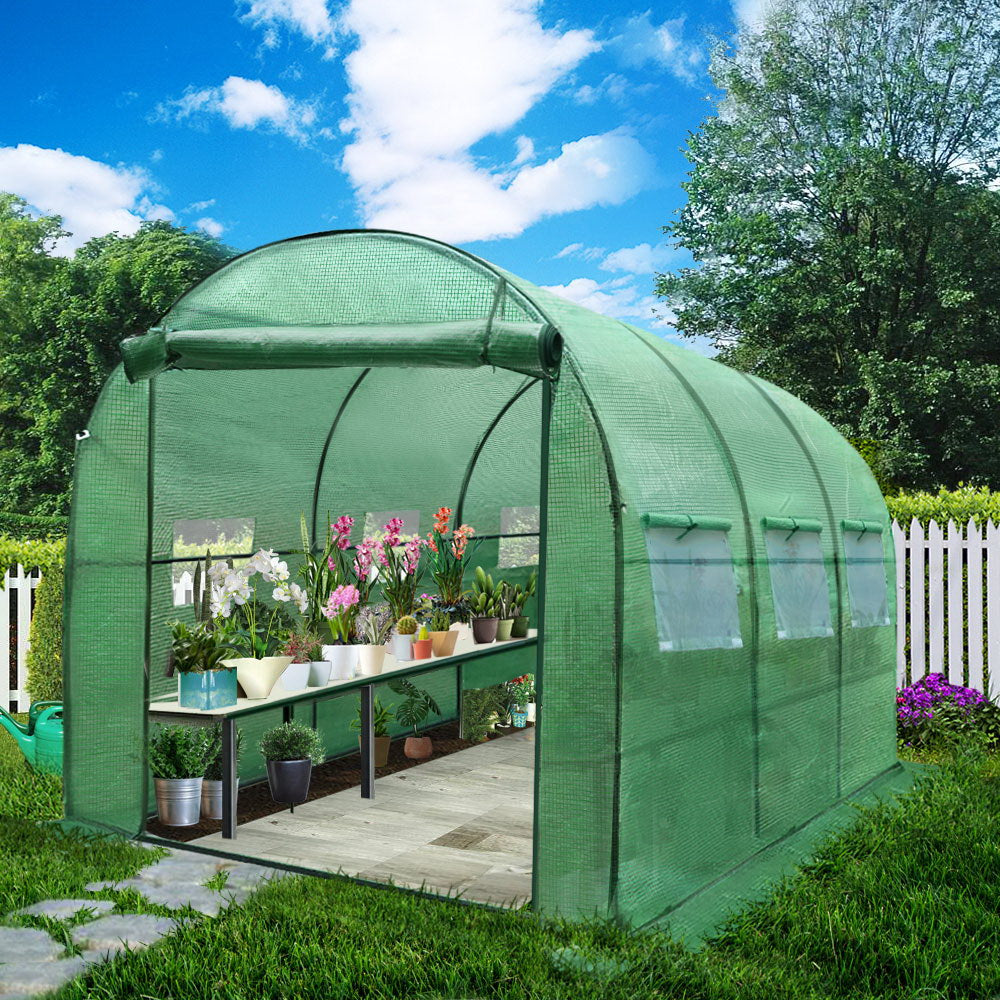 Greenhouse Garden Shed Green House 3X2X2M Greenhouses Storage Lawn - image7