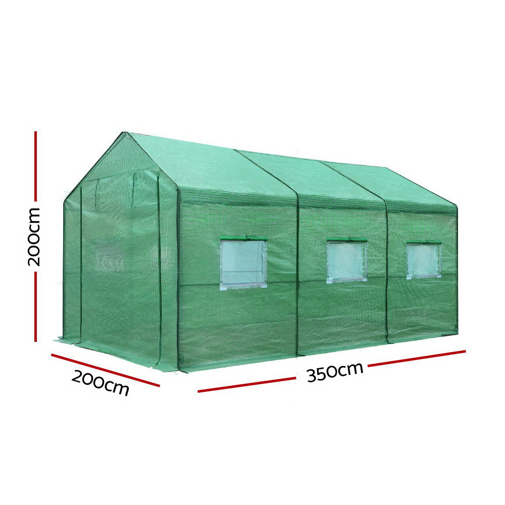 Greenhouse Garden Shed Green House 3.5X2X2M Greenhouses Storage Lawn - image3