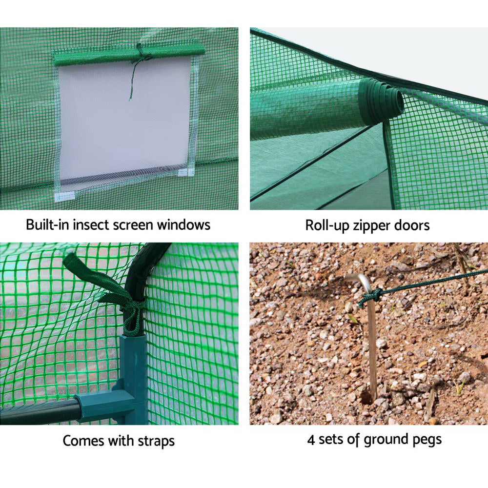 Greenhouse Garden Shed Green House 3.5X2X2M Greenhouses Storage Lawn - image5