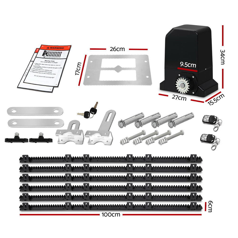 Auto Electric Sliding Gate Opener 1000KG 6M Rails - image2