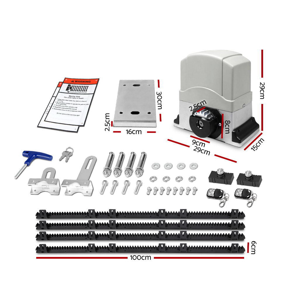 Auto Electric Sliding Gate Opener 1200KG 4M Rails - image2