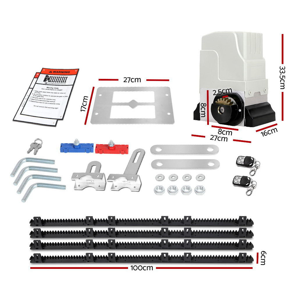 Auto Electric Sliding Gate Opener 1800KG 4M Rails - image2