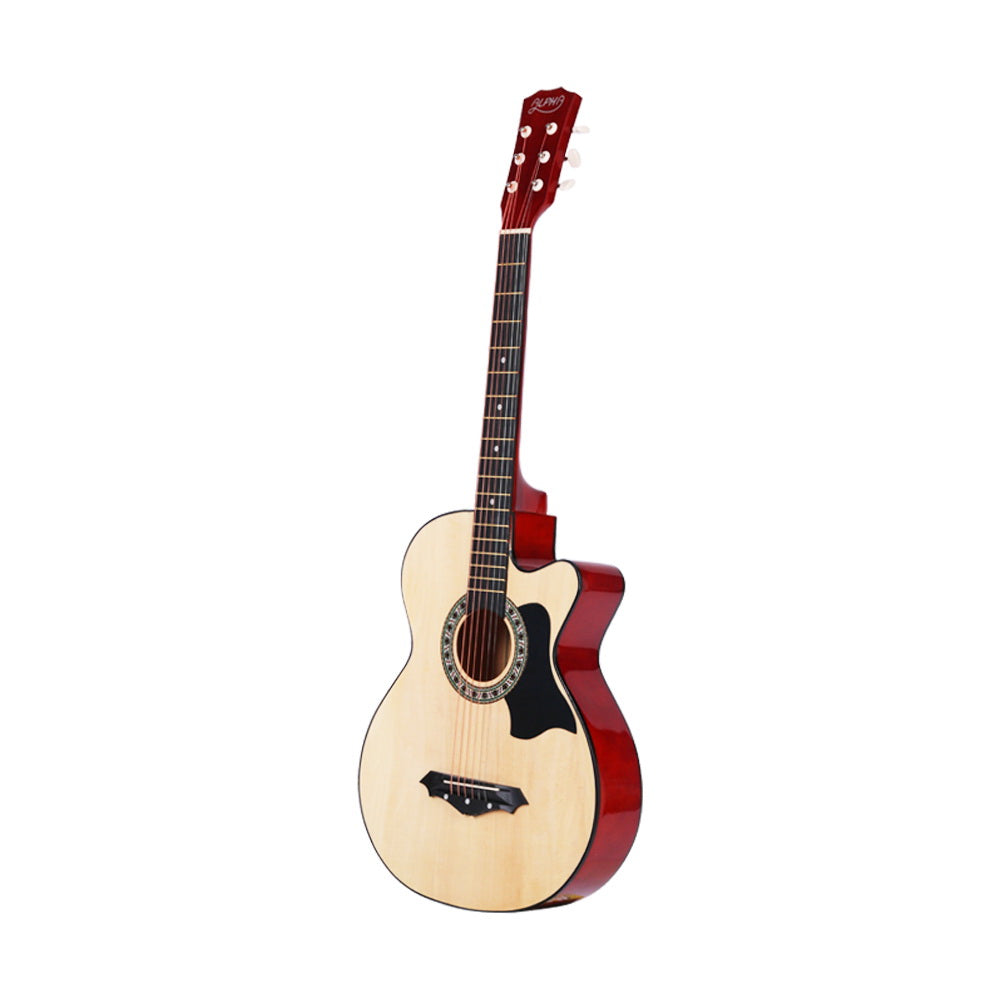 ALPHA 38 Inch Wooden Acoustic Guitar Natural Wood - image3