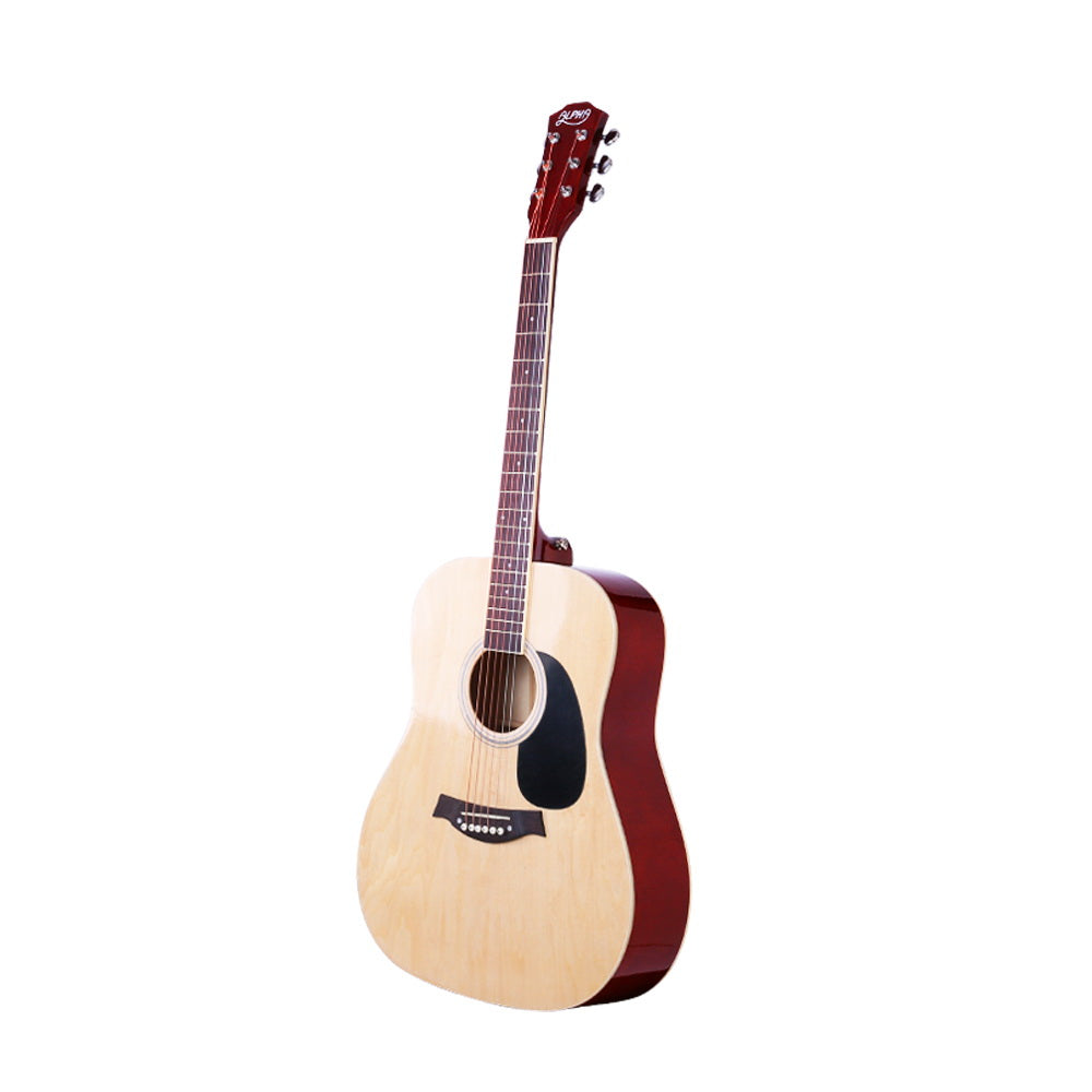 ALPHA 41 Inch Wooden Acoustic Guitar Natural Wood - image3