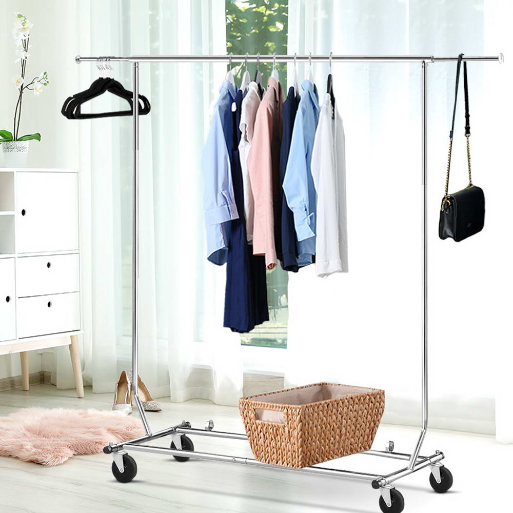 Artiss Clothes Coat Rack Stand Portable Garment Hanging Rail Airer Adjustable - image7
