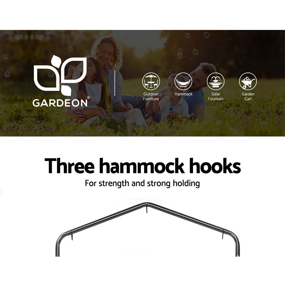 Gardeon Outdoor Hammock Chair with Stand Swing Hanging Hammock Garden Cream - image4