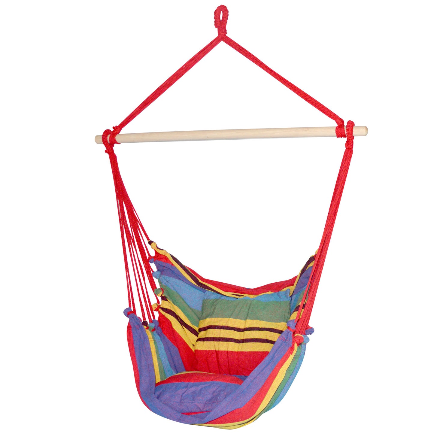 Hammock Swing Chair with Cushion - Multi-colour - image1