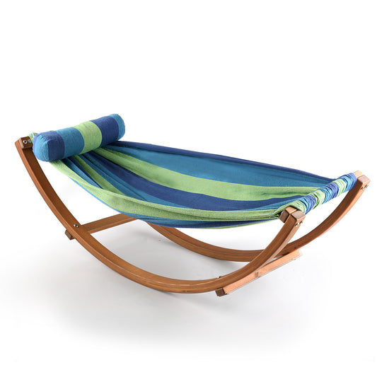 Kids Timber Hammock Bed Swing - Blue - image1