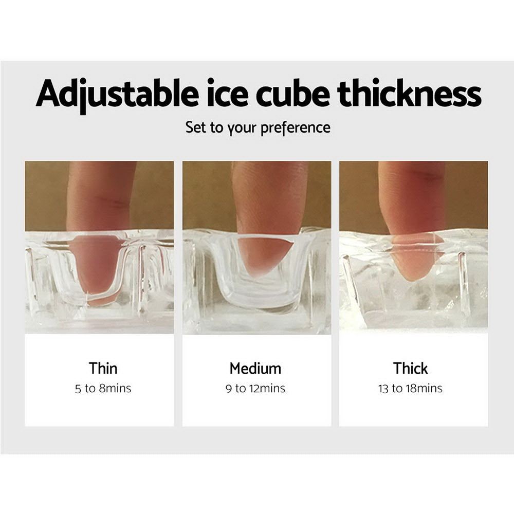 3.2L Portable Ice Cube Maker Cold Commercial Machine Stainless Steel - image4