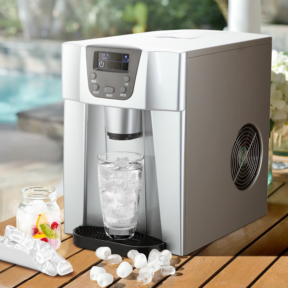 2L Portable Ice Cuber Maker & Water Dispenser - Silver - image9