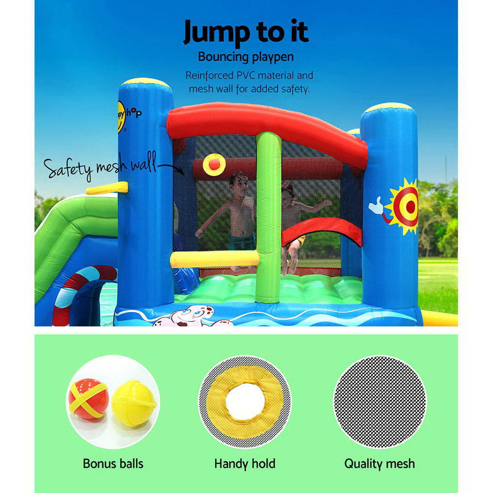 Happy Hop Inflatable Water Jumping Castle Bouncer Kid Toy Windsor Slide Splash - image5