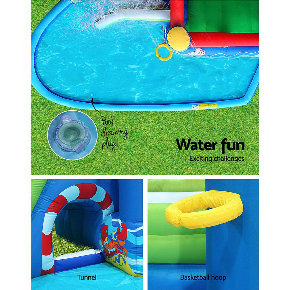 Happy Hop Inflatable Water Jumping Castle Bouncer Kid Toy Windsor Slide Splash - image6