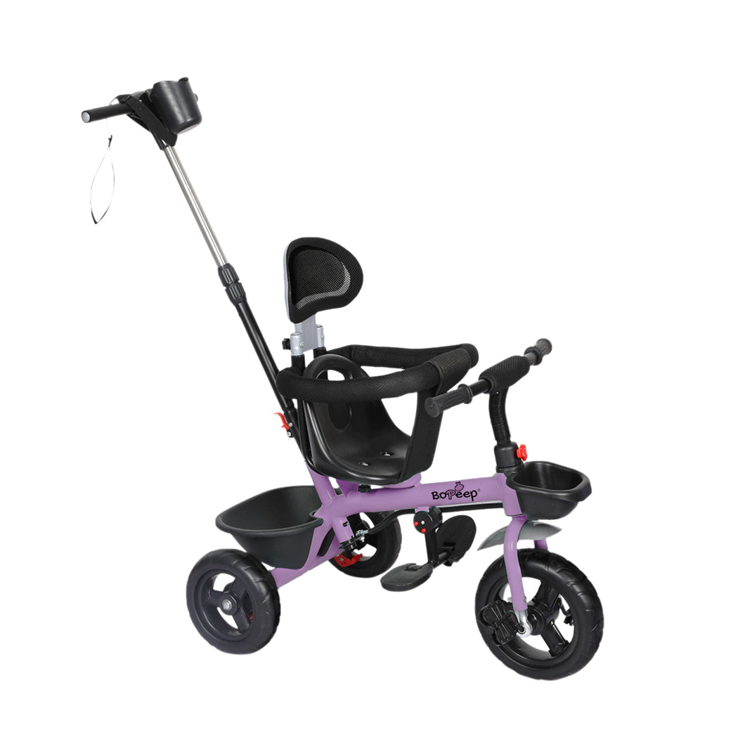 BoPeep Baby Walker Kids Tricycle Ride On Trike Toddler Balance Bicycle Purple - image2