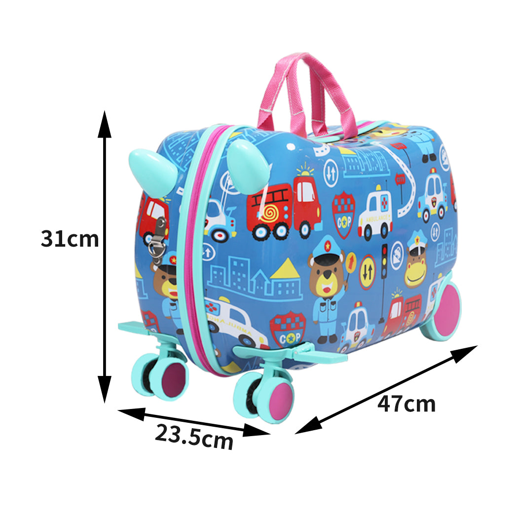 BoPeep Kids Ride On Suitcase Children Travel Luggage Carry Bag Trolley Cars - image3